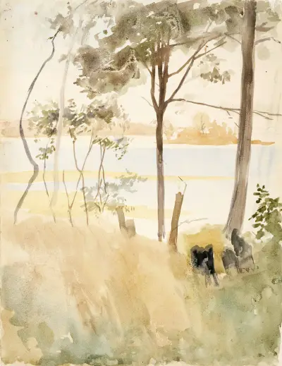 Seashore at Haikko in Autumn, Albert Edelfelt