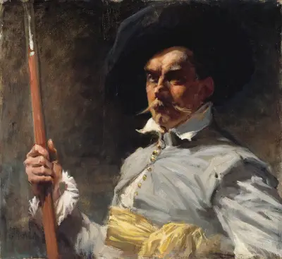 Self-Portrait in 17th Century Costume, Albert Edelfelt