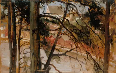 Study for Porvoo from Näsinmäki Hill, Albert Edelfelt