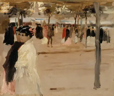 Study for the Shore Road in San Telmo, Seville, Albert Edelfelt