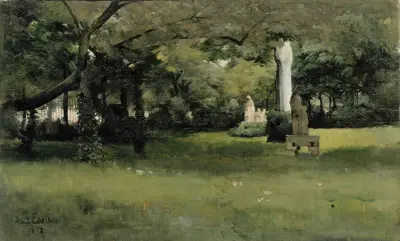 The Cluny Museum Garden in Paris, Albert Edelfelt