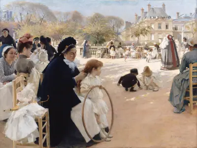 The Luxembourg Gardens, Paris, 1887 av Albert Edelfelt