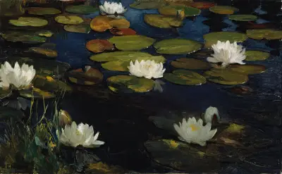 Water Lilies, Study for the Youth and a Mermaid, Albert Edelfelt