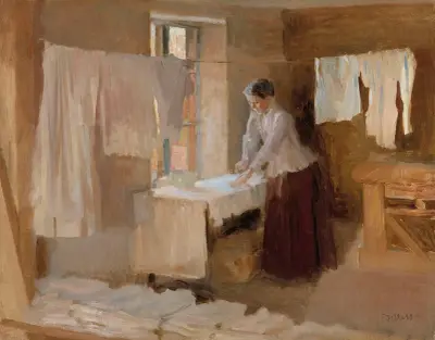 Woman Ironing, Study for the Washerwomen, Albert Edelfelt