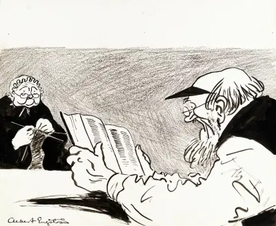 Hemma hos Gunnis i Drängsveda av Albert Engström