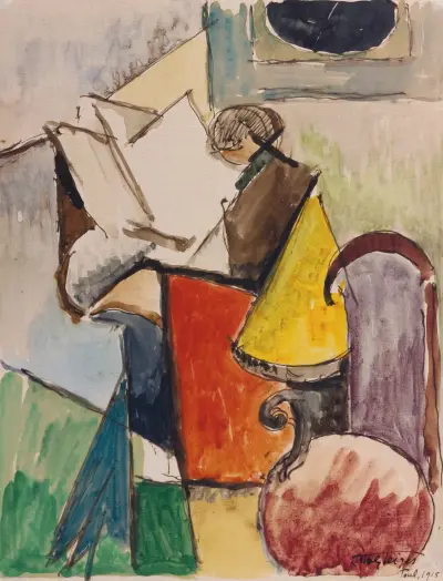 Étude de Portrait de Florent Schmitt av Albert Gleizes