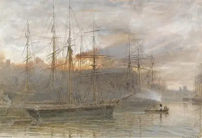 Bristoler Hafen von Albert Goodwin