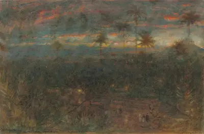 Kohlpalmen, Demerara, Guyana von Albert Goodwin