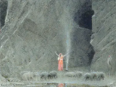 Kirke und die Schweine von Albert Goodwin