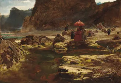 Der Sultan und sein Lager am verzauberten See von Albert Goodwin
