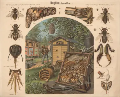 Honeybee (Apis mellifica) av Albert Kull