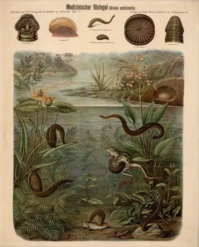 Medicinal leech (Hirudo medicinalis) av Albert Kull