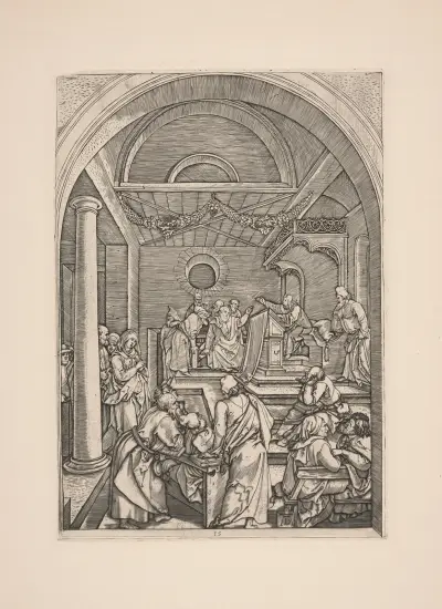 Amazing the Pharisees av Albrecht Dürer