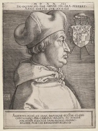 Cardinal Albrecht of Brandenburg, 1523 av Albrecht Dürer