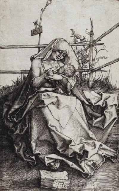 Madonna on a Grassy Bench von Albrecht Dürer