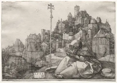 Der heilige Antonius als Leser von Albrecht Dürer