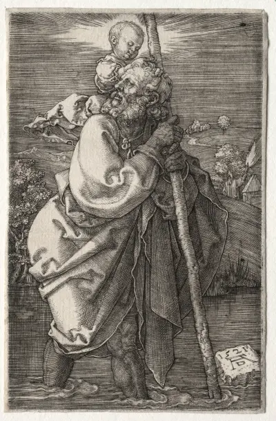 Hl. Christophorus, nach links gewandt von Albrecht Dürer
