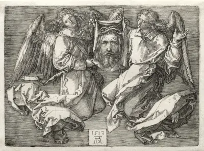 Sudarium Displayed by Two Angels av Albrecht Dürer