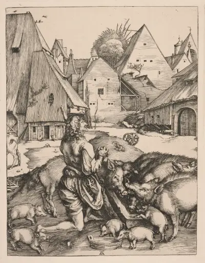 The prodigal son. – nr 1 av Albrecht Dürer