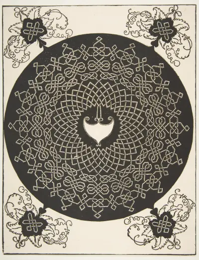 The Second Knot. Interlaced Roundel with an Amazon Shield in its Center av Albrecht Dürer