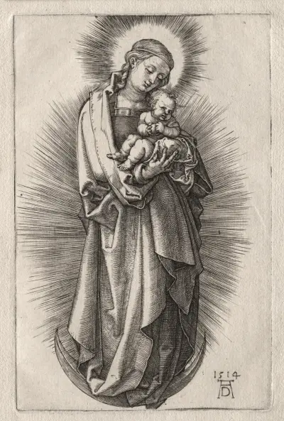The Virgin with Hairband on a Crescent Moon von Albrecht Dürer