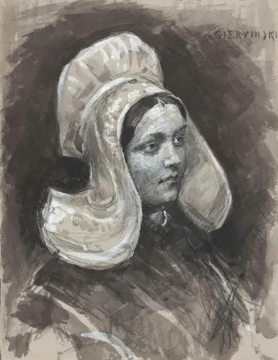 Bretonin, Studie von Aleksander Gierymski
