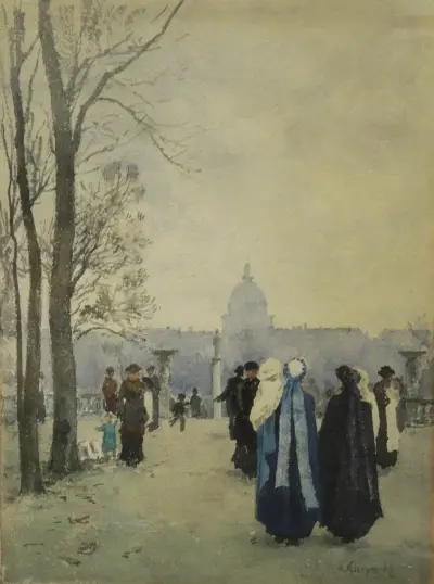Spaziergang im Park, 1891 – Nr. 2 von Aleksander Gierymski