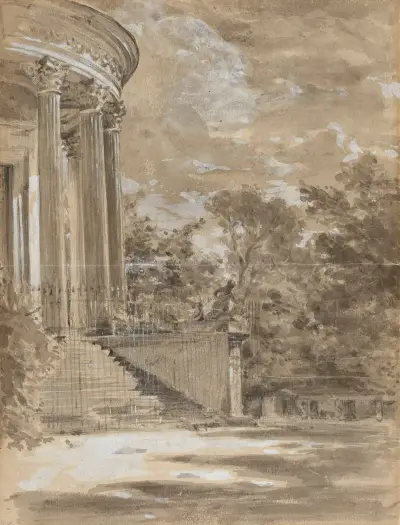 Der Sibyllentempel in Puławy von Aleksander Gierymski