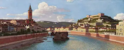 Blick auf Verona von Aleksander Gierymski