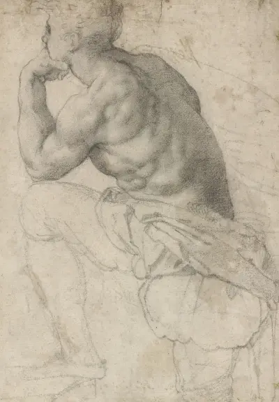 A Pearl Diver av Alessandro Allori