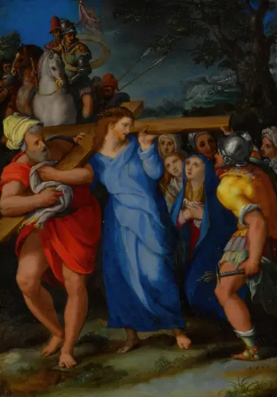 Christ Carrying the Cross av Alessandro Allori