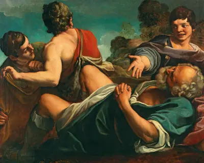 The Drunkenness of Noah av Alessandro Tiarini