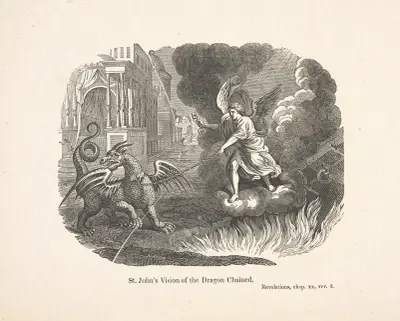 St. John’s vision of the dragon chained av Alexander Anderson