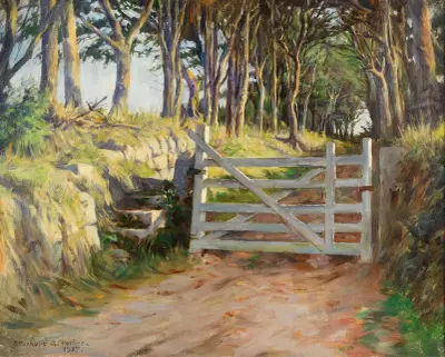 The white gate av Stanhope Alexander Forbes