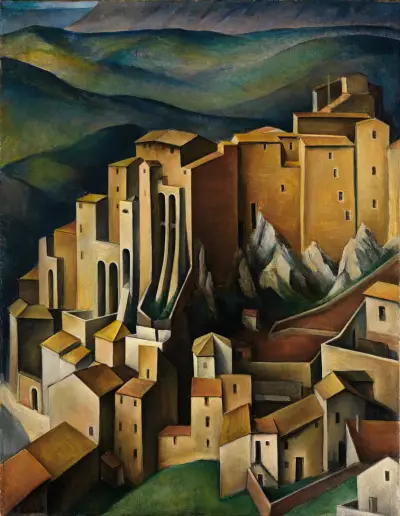 Olevano, 1927 av Alexander Kanoldt
