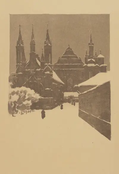Kościoły św. Anny i bernardynów w Wilnie av Alexander Mann