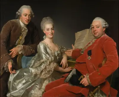 John Jennings esq. med sin bror och svägerska av Alexander Roslin