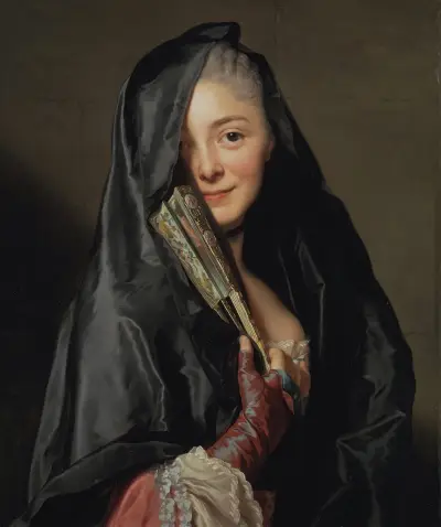The Lady with the Veil (the Artist’s Wife) von Alexander Roslin