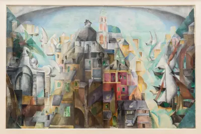Kubo-Futuristische Komposition (Hafen) von Alexandra Exter