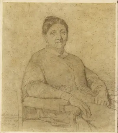 Portrait de Mme Paccini, mère de Me Paton av Alexandre Cabanel