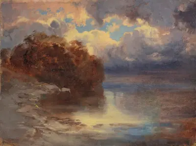 Bord De Lac Et Massif D’arbres, Alexandre Calame