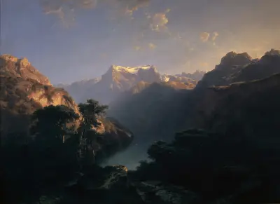 By the Lake of Uri, Alexandre Calame