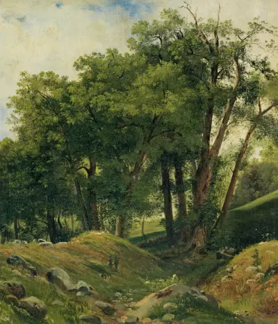 Group Of Chestnut Trees, Alexandre Calame