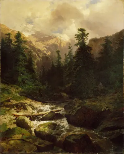 Souvenir of Rosenlaui, Switzerland, Alexandre Calame