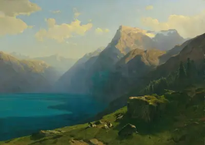 View Of Lake Lucerne From Seelisberg, Alexandre Calame