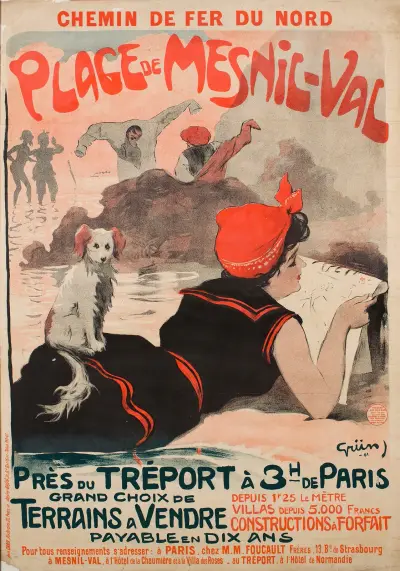 Chemin De Fer Du Nord. Plage De Mesnil-Val av Jules-Alexandre Grün