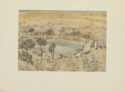 A la sortie d’un Kori (Cuvette) av Alexandre Jacovleff