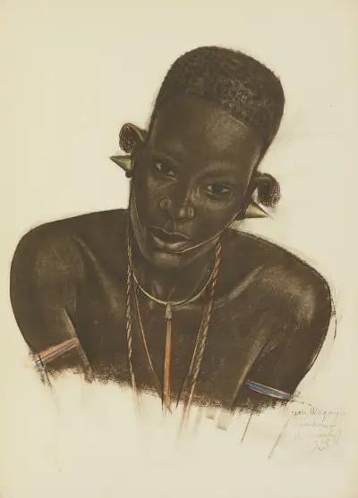 Femme M’Gogo (Dodoma) av Alexandre Jacovleff
