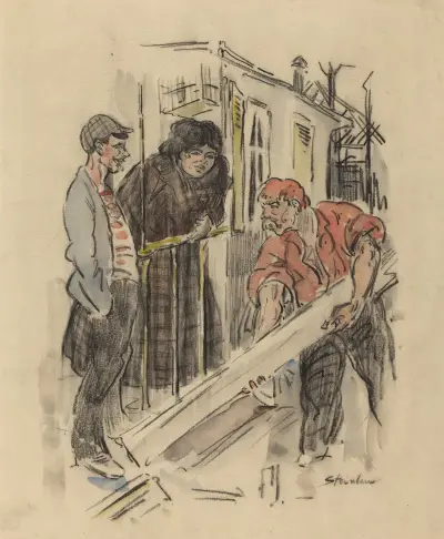 Gossips av Théophile Alexandre Steinlen