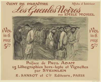Les Gueules noires, par Emile Morel av Théophile Alexandre Steinlen